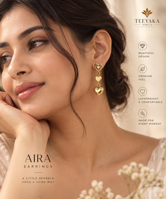 AIRA Heart Drop Earrings