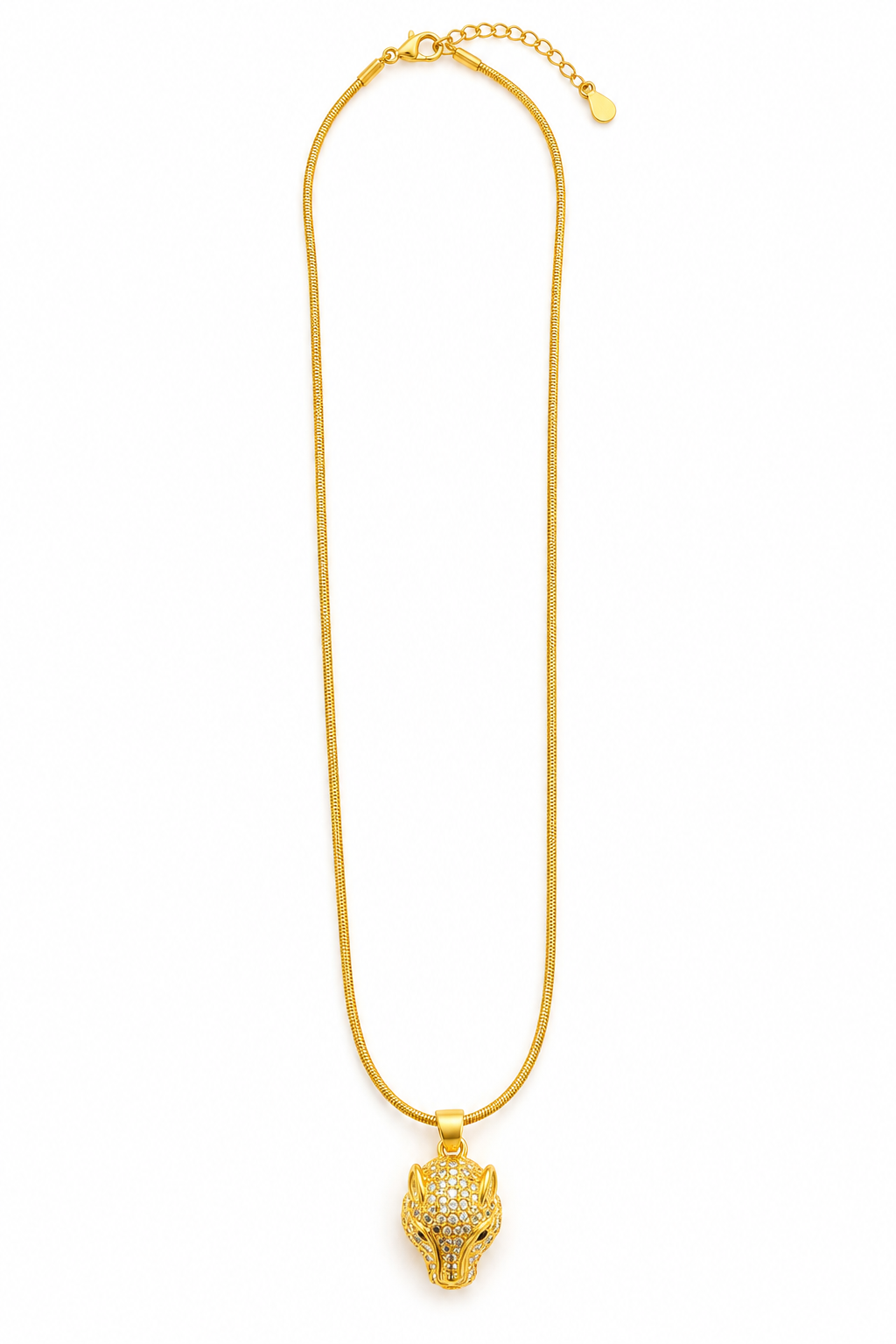 Anti-Tarnish Gold-Tone Ornate Pendant Necklace
