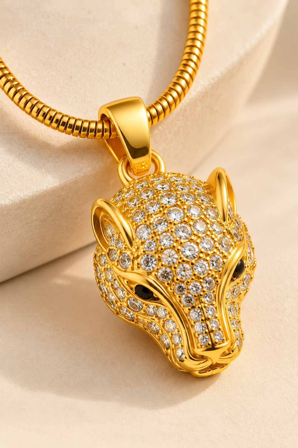 Anti-Tarnish Gold-Tone Ornate Pendant Necklace